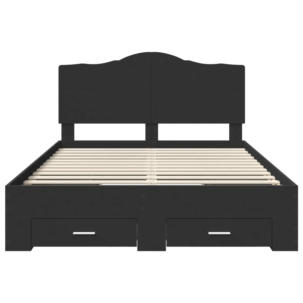 Struttura del letto Nero 140 x 190 cm Legno multistrato 3413604