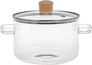 Pentola a vapore in vetro termoresistente con coperchio - 1,6L