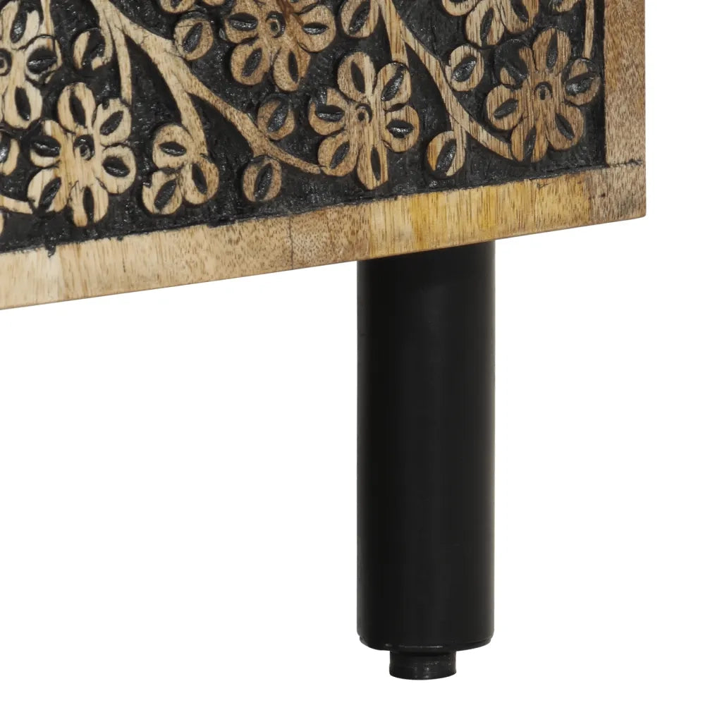 Credenza | Madia | Buffet da pranzo | Armadio da pranzo 60x33x75 cm in Legno Massello di Mango