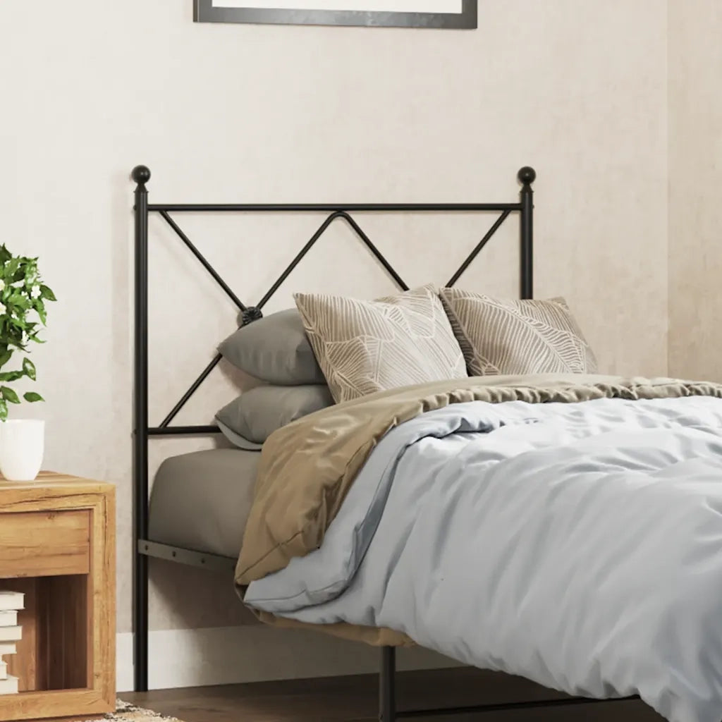 Testiera | Testata di Ricambio in Metallo Nero 75 cm