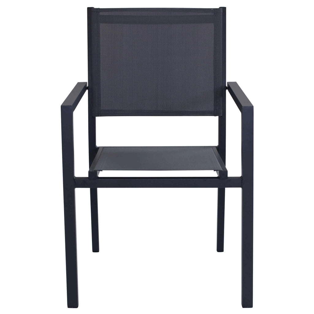 Poltrona da Giardino Impilabile in Alluminio Textilene cm 55x58x85 - WOODY