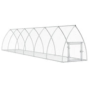Gabbia per conigli in argento 600 x 105 x 120 cm in acciaio zincato Argento 02_0041698
