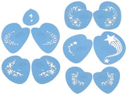 Kit di stencil per corpo - 5 pezzi - Schede per trucco - Stencil per corpo - Festival/Halloween - Materiale PET di alta qualità - Kit di stencil per corpo