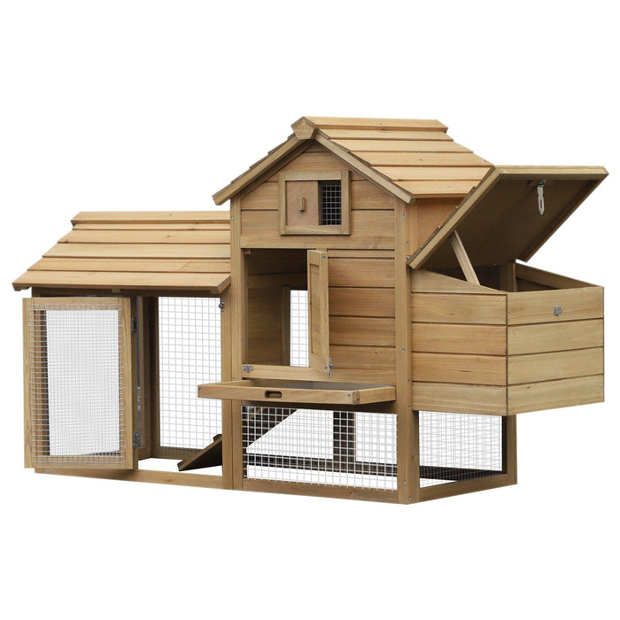 Pollaio da Giardino per 2 Galline 150,5x54x87 cm in Legno