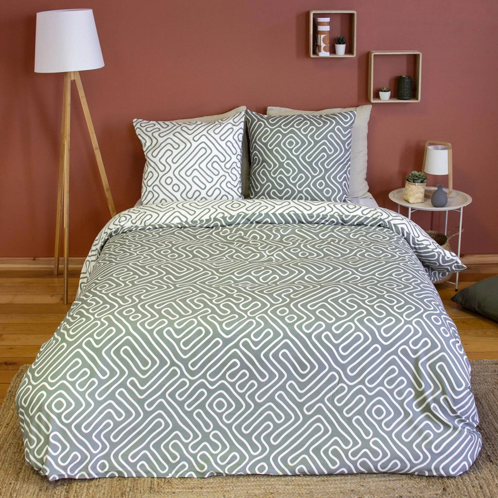 Set di biancheria da letto in microfibra reversibile per 2 posti