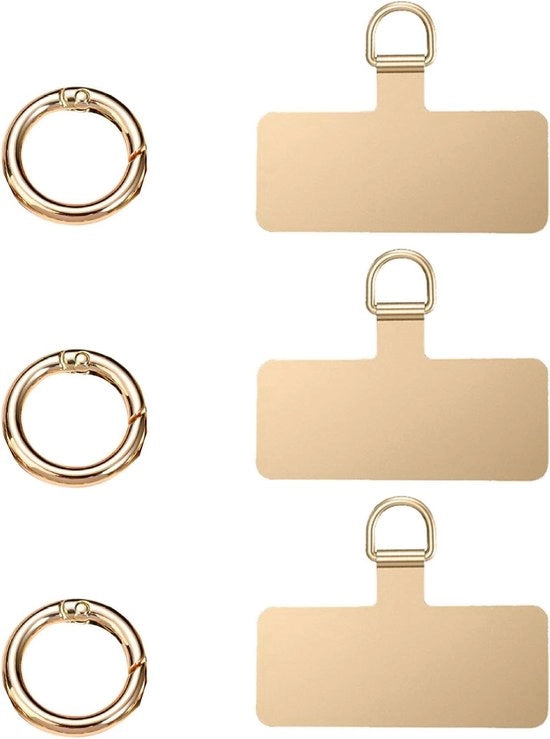 Set di 3 custodie per telefono con cordoncino di stoccaggio - Accessori per telefono - Oro