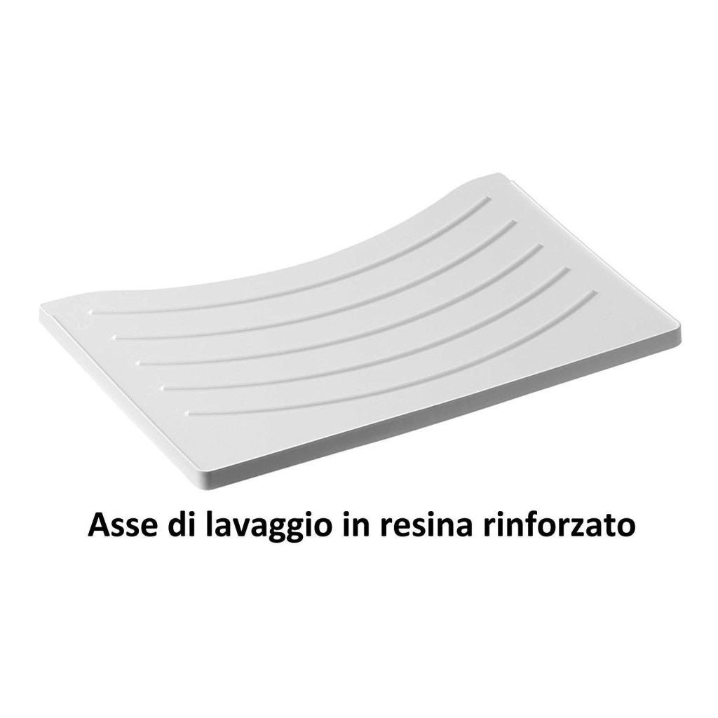 Lavatoio con mobile in PVC colore bianco 60x60 cm mod. Garden
