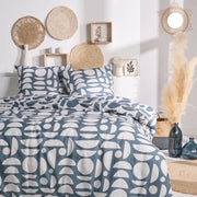 COMPLETO LETTO TODAY - COPRIPIUMINO 220X240 + 2 FEDERE 63X63 - 100% COTONE 57 fili - SUNSHINE 14.22