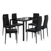 Vicco Set di tavoli da pranzo Nero 120 x 75 cm Set di 6