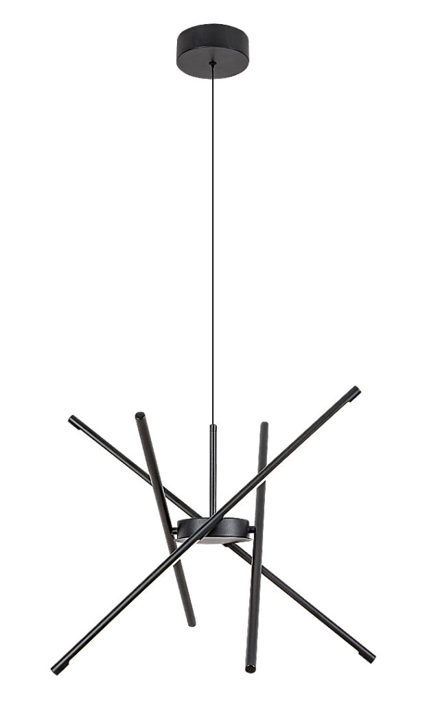 Lampadario LED Rabalux Henli2 nero 40W 3000K moderno Ø66