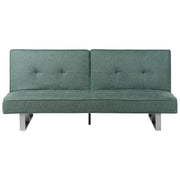 Divano letto in tessuto verde Rivestimento 3 posti reclinabile con schienale diviso