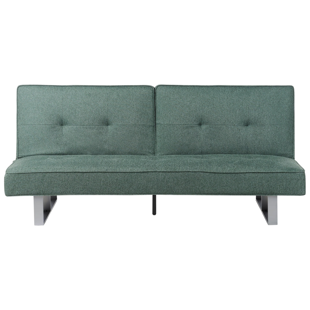 Divano letto in tessuto verde Rivestimento 3 posti reclinabile con schienale diviso
