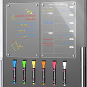 Set di 2 Memobord Magnetici Riscrivibili A4 (30 x 20 cm) con 6 Pennarelli a Grafite