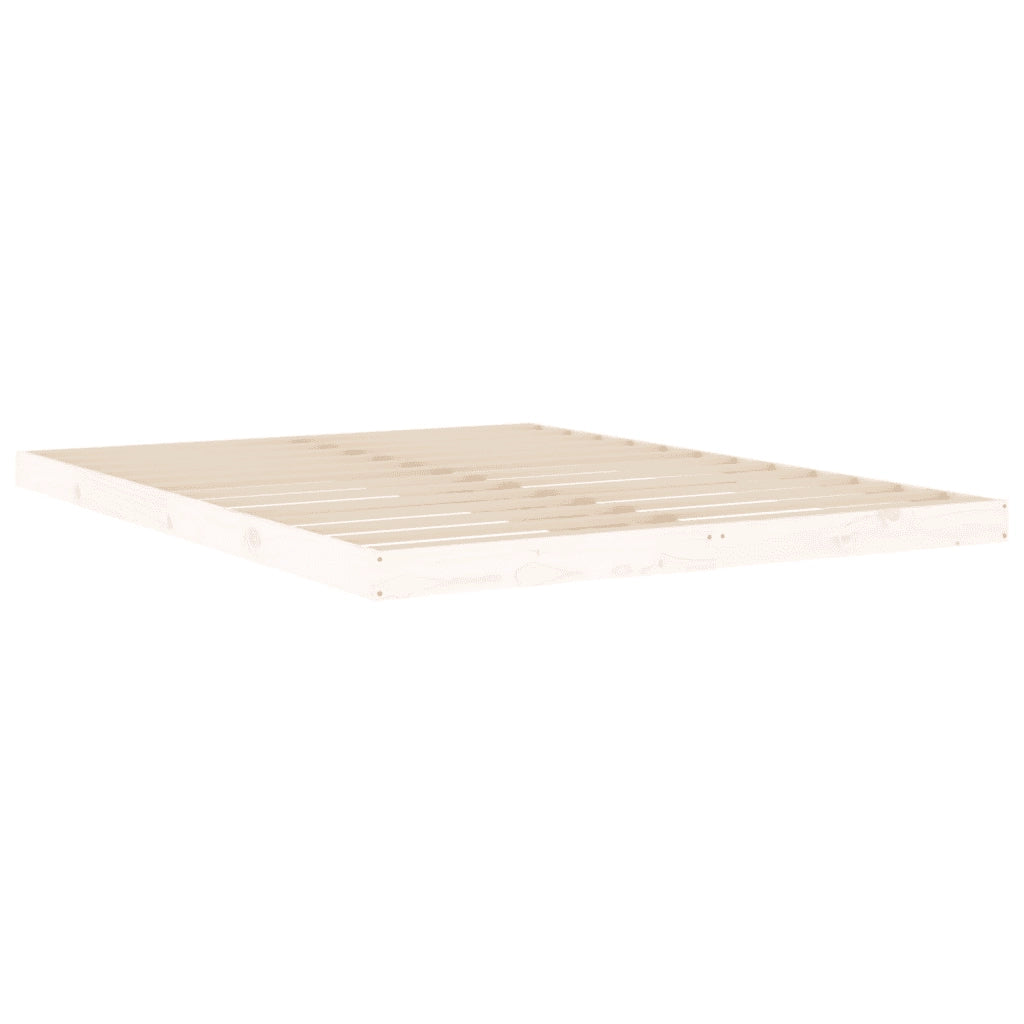 Giroletto senza Materasso Bianco 150x200 cm Legno Massello Pino 823440