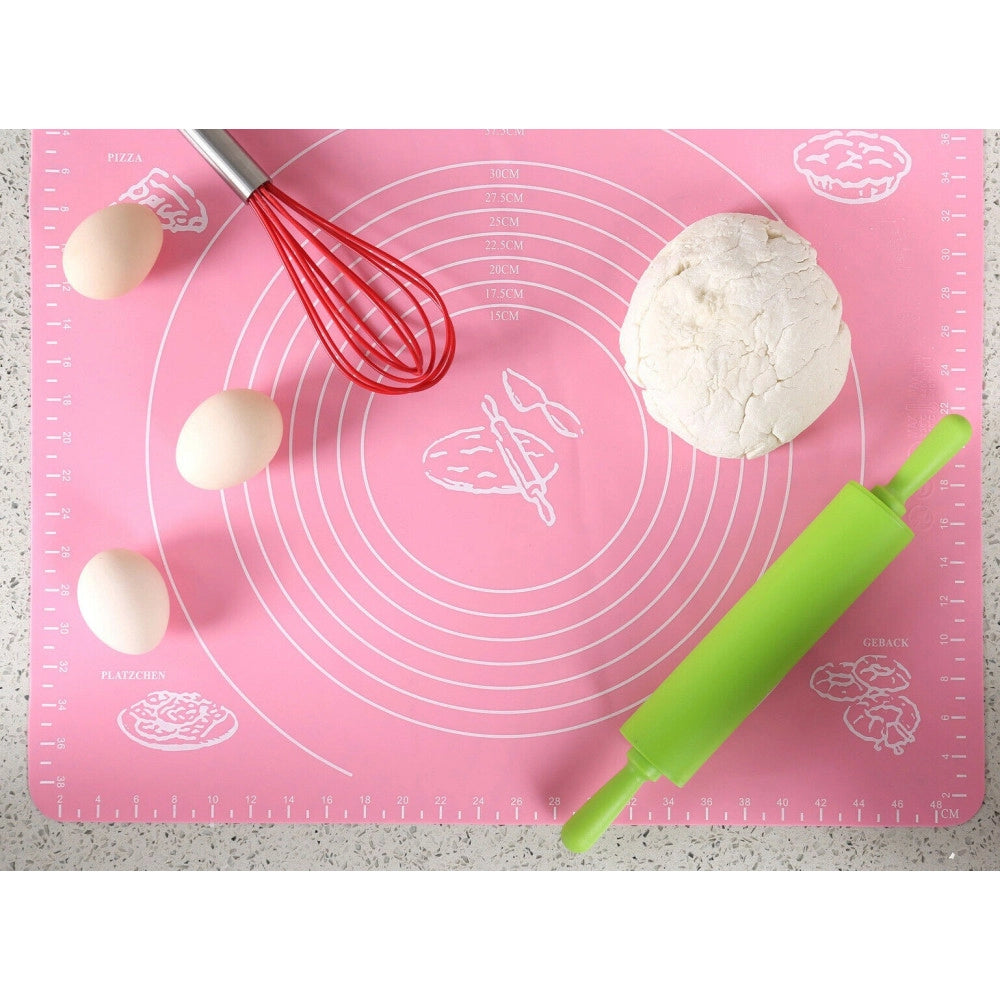 Trade Shop - Tappetino In Silicone Da Forno Per Impasto Pizza E Dolci Cottura Antiaderente -
