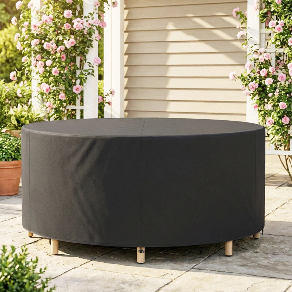 Copertura per Mobili da Giardino Invernale Impermeabile Anti-UV ¨C zephmum ¨C 214x70 cm Nero