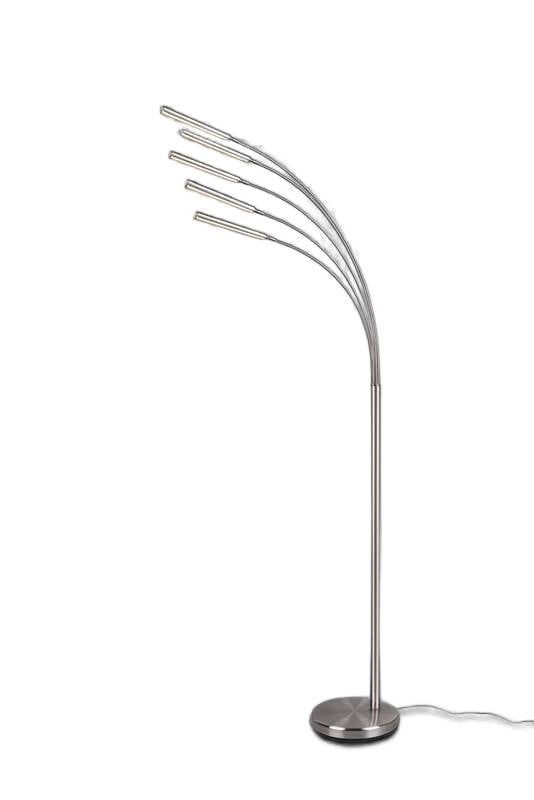 Lampada da terra ad arco LED REED argento 5 luci RL