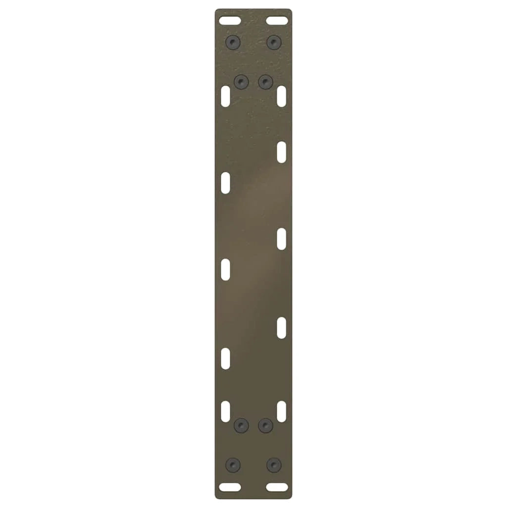 Set di 2 gambe per tavolino da caffè a forma di U 28 x 43 cm con piedini regolabili stile moderno acciaio naturale 02_0057391