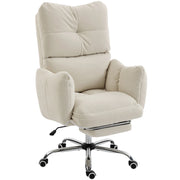 Sedia da ufficio ergonomica con poggiapiedi ¨C zephmum ¨C Schienale regolabile, tessuto flanella