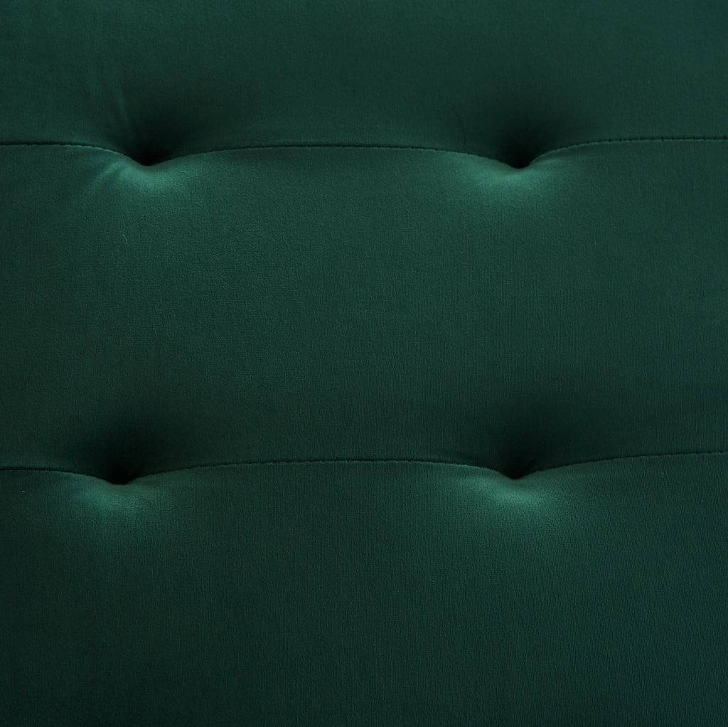 DIVANO LETTO 2 POSTI 215x81,5 cm Verde in velluto
