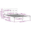 Struttura letto con testiera marrone cerato 150x200 cm in legno massello di pino