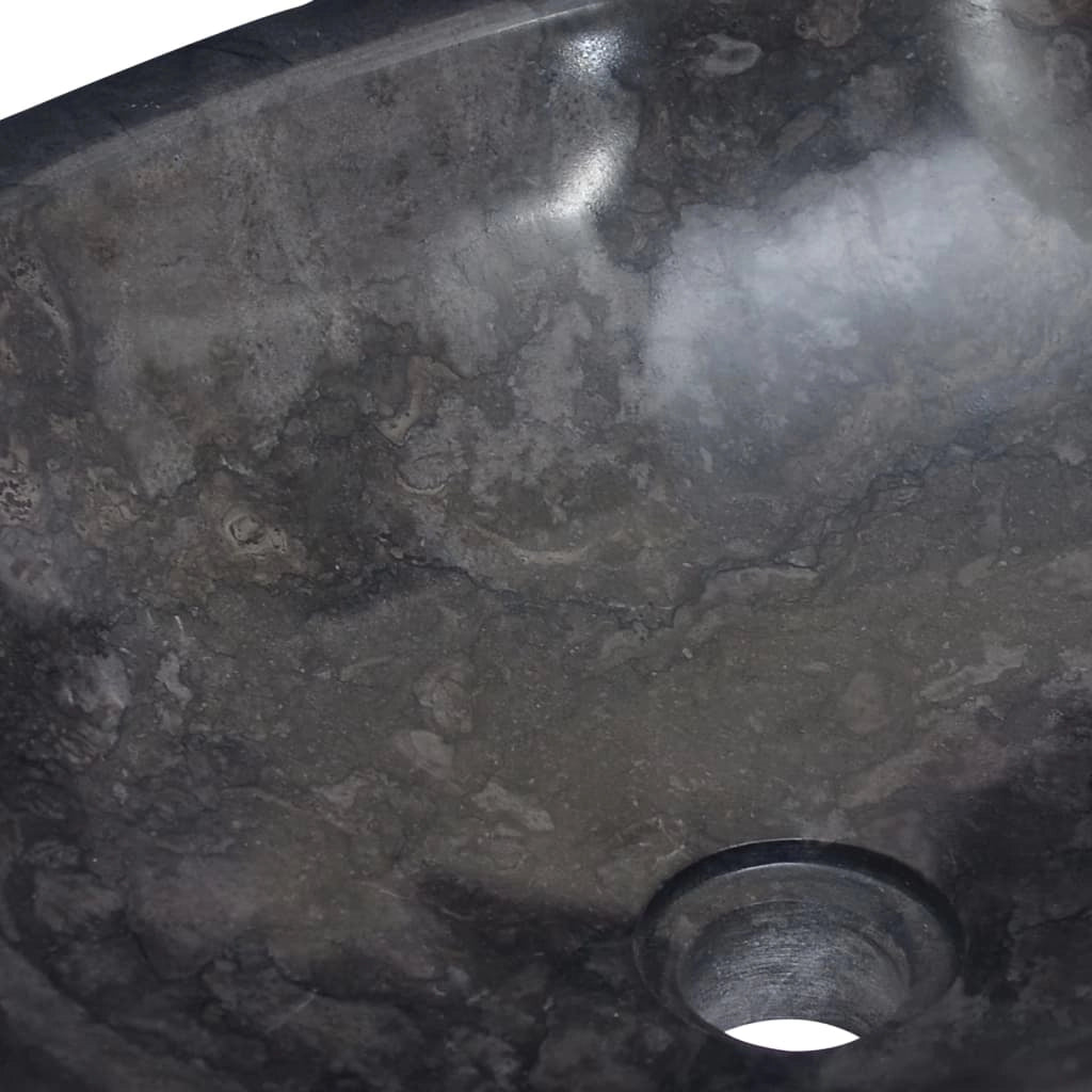 Lavandino da bagno lavabo da appoggio lavabo da WC lavabo da bagno lavabo da interno 53 x 40 cm marmo nero 02_0002816