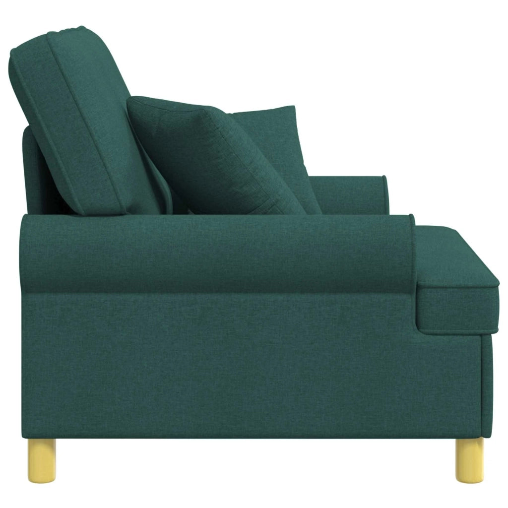 Poltrona XL con Cuscini Verde Scuro Tessuto 42043488