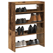 Scarpiera-Scaffale per scarpe Legno Antico 60x25x81 cm in Legno Multistrato