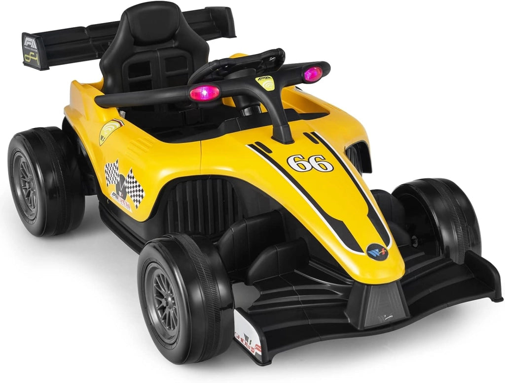 Macchina Elettrica per Bambini, Veicolo elettrico 12V con Telecomando e Batteria Ricaricabile, Musica e Luci LED, Velocità 2-5km/h, per Bambini da 3-7 Anni (Rosso)