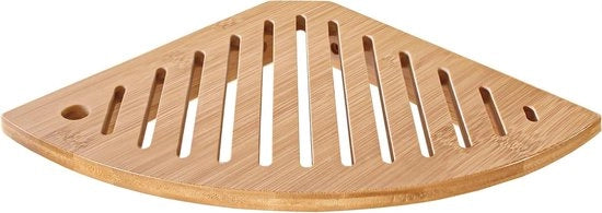 Plank di doccia per bagno senza forare - Pannello angolare per bagno senza forare - Lamiere e silicone (bamboo)