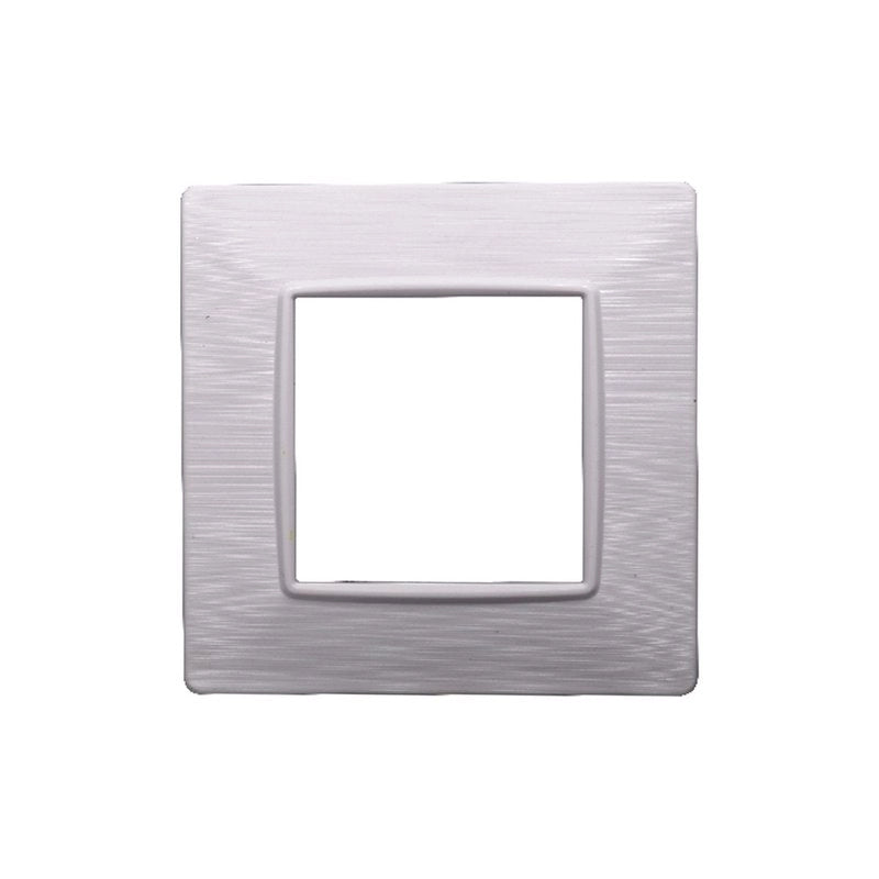 Placca Plastica Serie Starlight 2P Colore Bianco Satinato Compatibile Con Vimar Plana