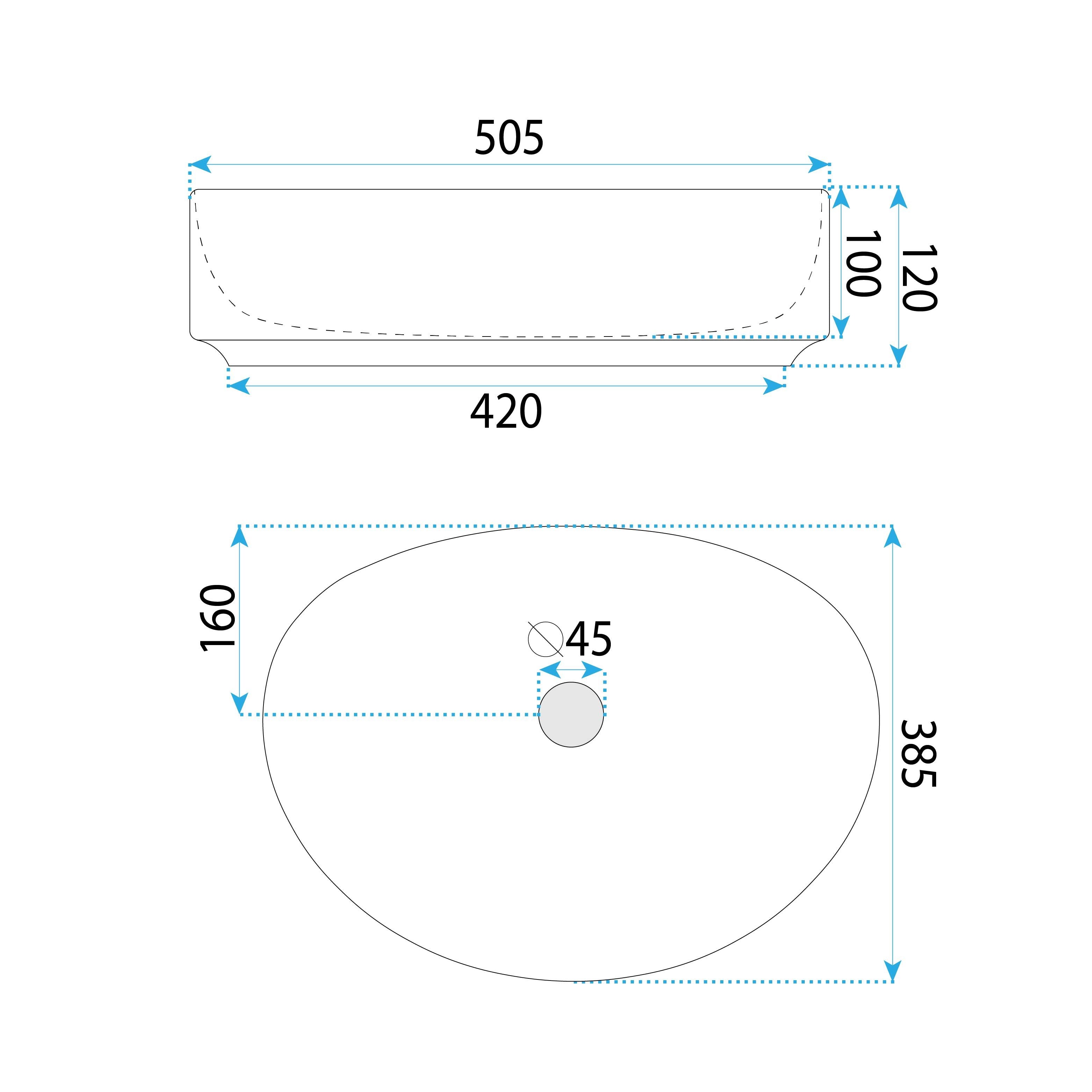 Lavabo Da Appoggio Rea Joana 50