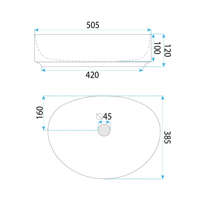 Lavabo Da Appoggio Rea Joana 50