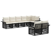 Set Divano da Giardino 8 pcs Nero polyrattan 3434890