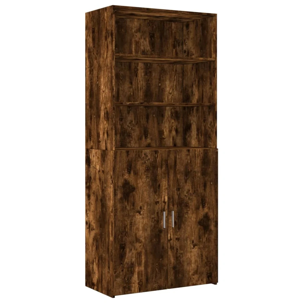 Credenza buffet cassettiera mobile contenitore organizer cucina soggiorno soggiorno alto 80 x 42,5 x 249 cm derivati ​​del legno marrone 02_0033564