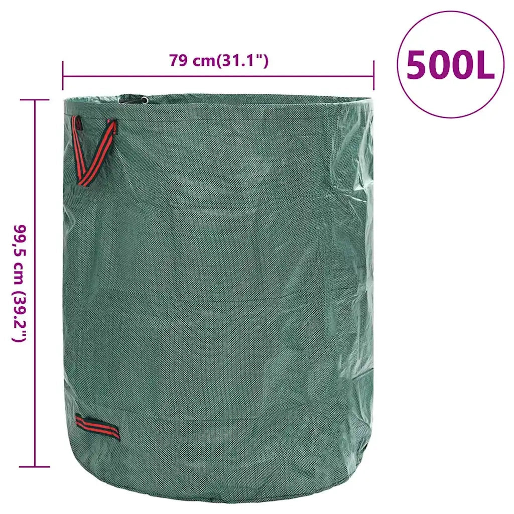 Sacchi per Rifiuti da Giardino 12 pcs Verde 79 x 79 x 99,5 cm 42008108