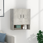 Armadietto a Muro Grigio Cemento 60x31x70 cm Legno Multistrato cod mxl 51358
