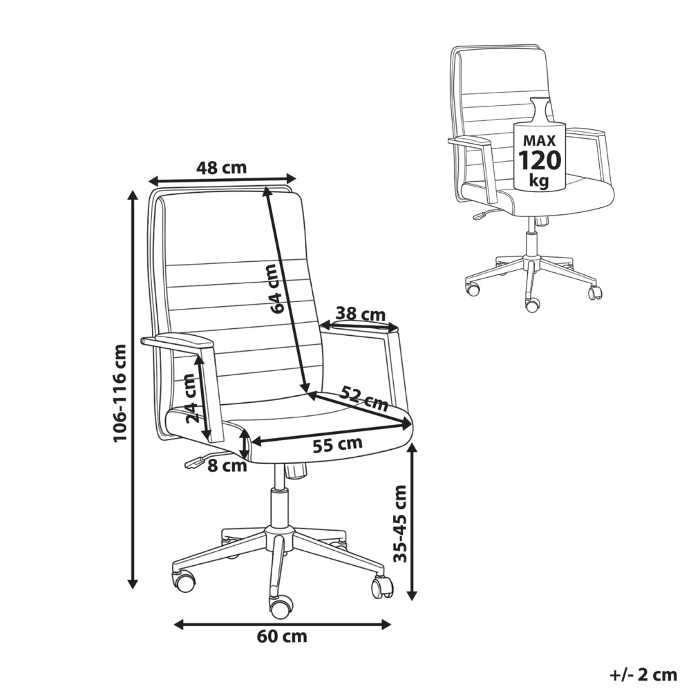 Sedia direzionale da ufficio con regolazione dell'inclinazione imbottitura spessa con rivestimento in bouclè bianco sporco