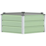 Fioriera da giardino esagonale moderna 129 x 129 x 45 cm in acciaio verde pastello 02_0059254