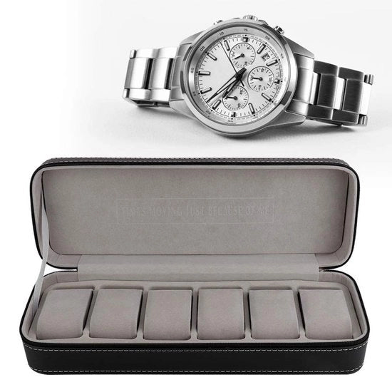 Organizzatore per orologi 6 slot - Pelle PU - Leggero - Compacto - Impermeabile - Design elegante - Per la decorazione domestica