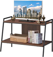 Mobile Porta TV, Scaffale a 2 Livelli con Ripiani di Stoccaggio, Ideale per TV Fino a 32 Pollici, 89x43x60 cm