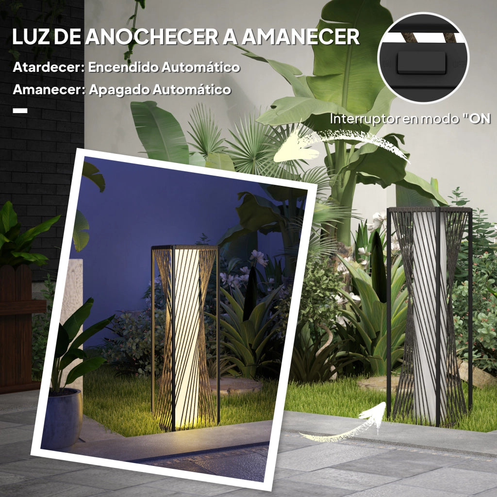 Lampada da Giardino ¨C zephmum ¨C Grigio 22x22x77 cm