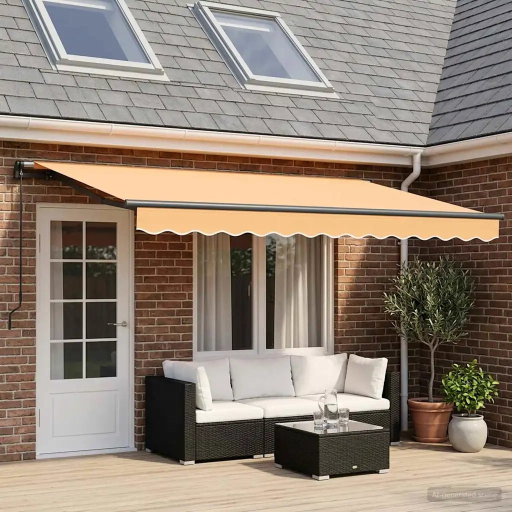 Tenda retrattile Sabbia 600 × 300 cm Poliestere e Alluminio 3426484