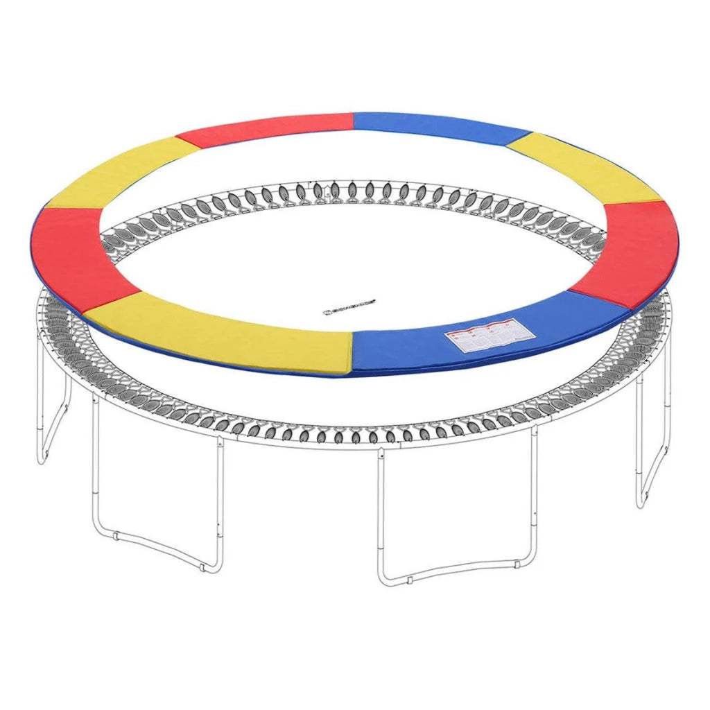Telo protettivo per trampolino diametro 244 cm pvc tre colori larghezza 30 cm spessore 2 cm anti-uv 12_0001986