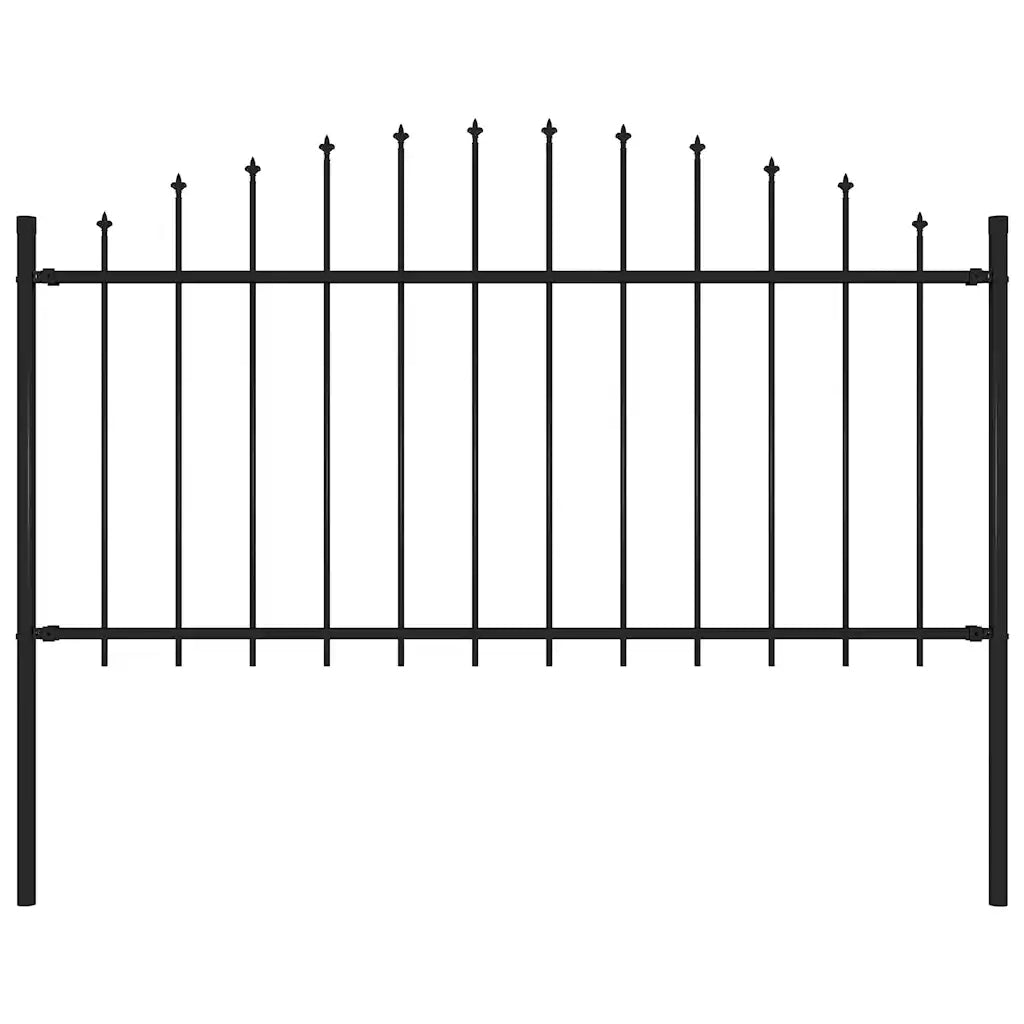 Recinzione da Giardino Woerden con Punta a Lancia in Acciaio 170x150 cm Nero 144943