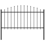 Recinzione da Giardino Woerden con Punta a Lancia in Acciaio 170x150 cm Nero 144943