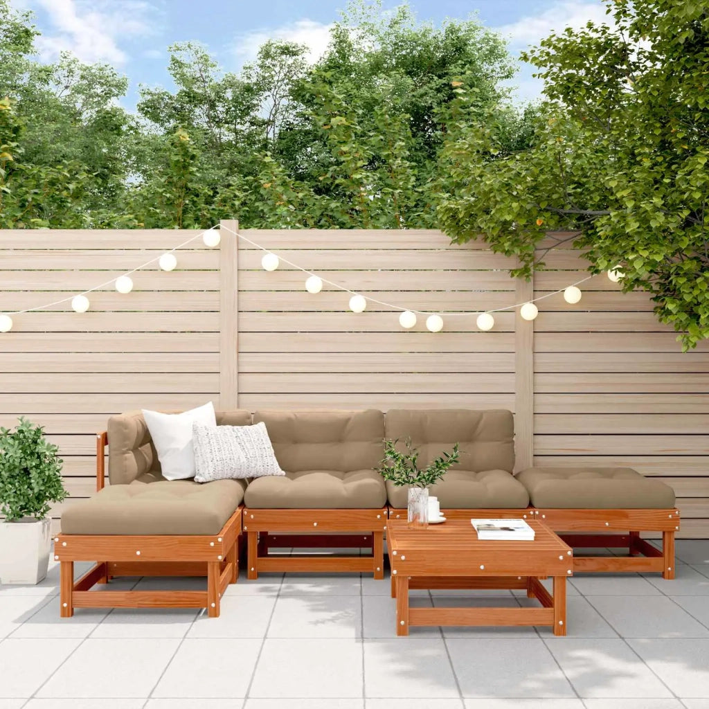 Set Lounge da Giardino 6 pcs Marrone Cerato