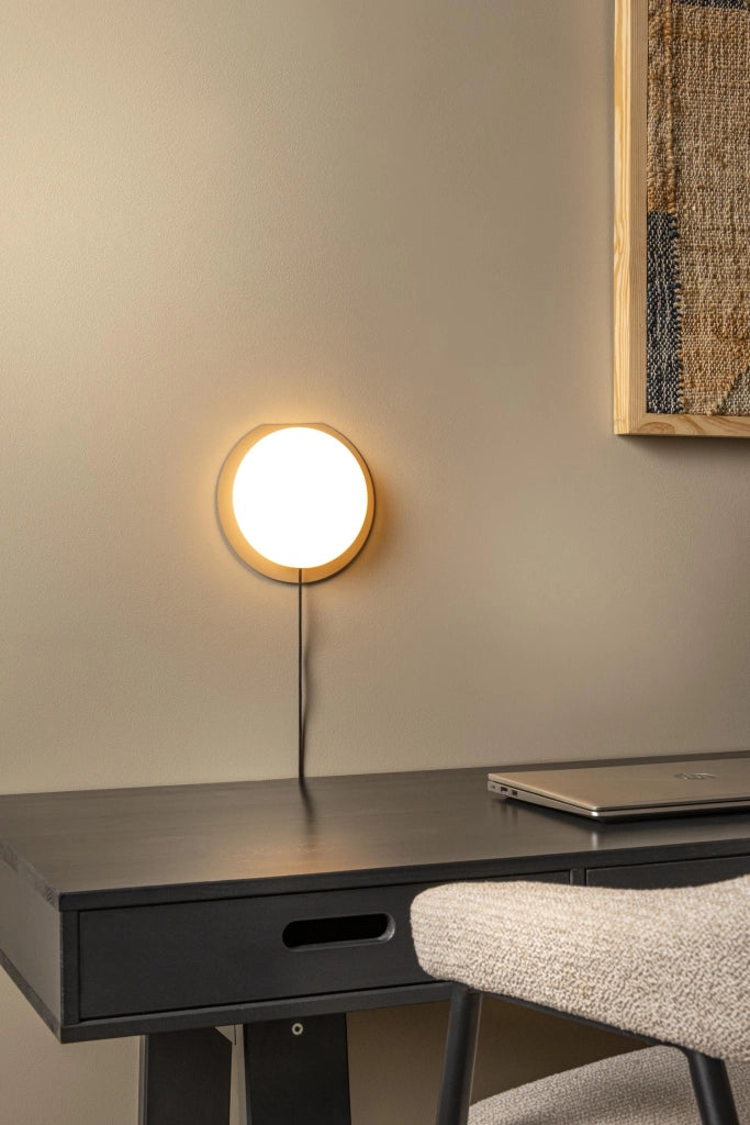 Lampada da tavolo LED ALINDA 9W taupe legno e vetro
