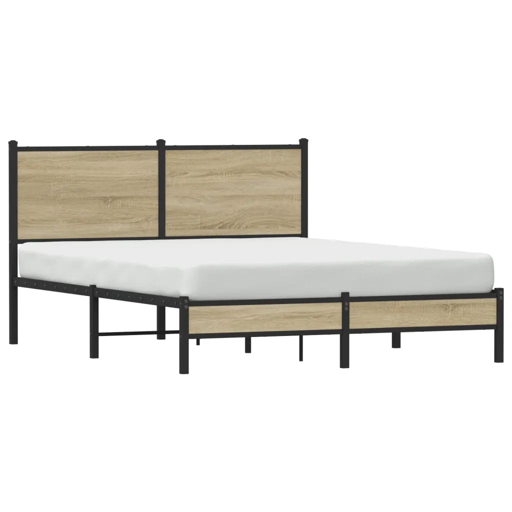Giroletto senza Materaso in Metallo Rovere Sonoma 150x200 cm