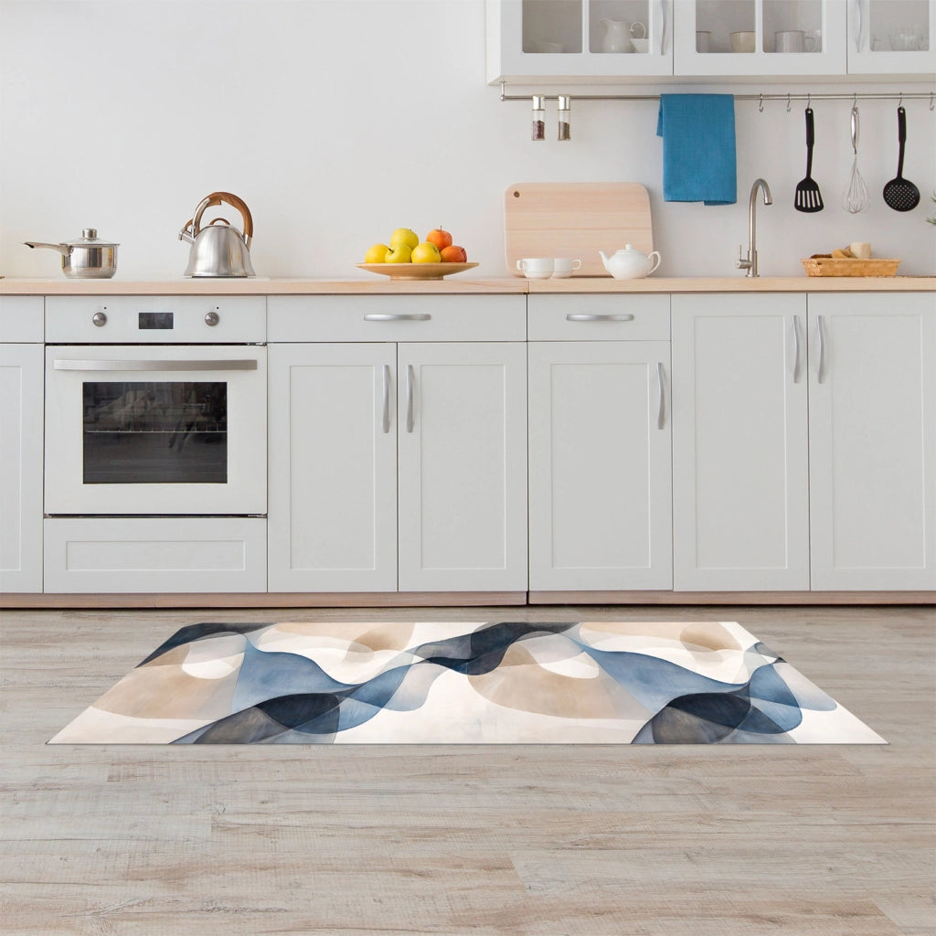 Tappeto da cucina antiscivolo, antimacchia passatoia multiuso 50x450 - Urban Blu